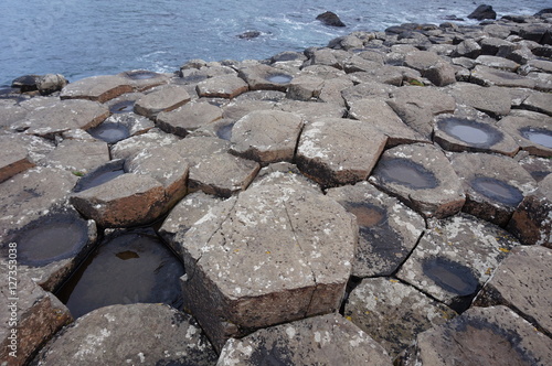 The Giants Causeway rocks in Northern Ireland