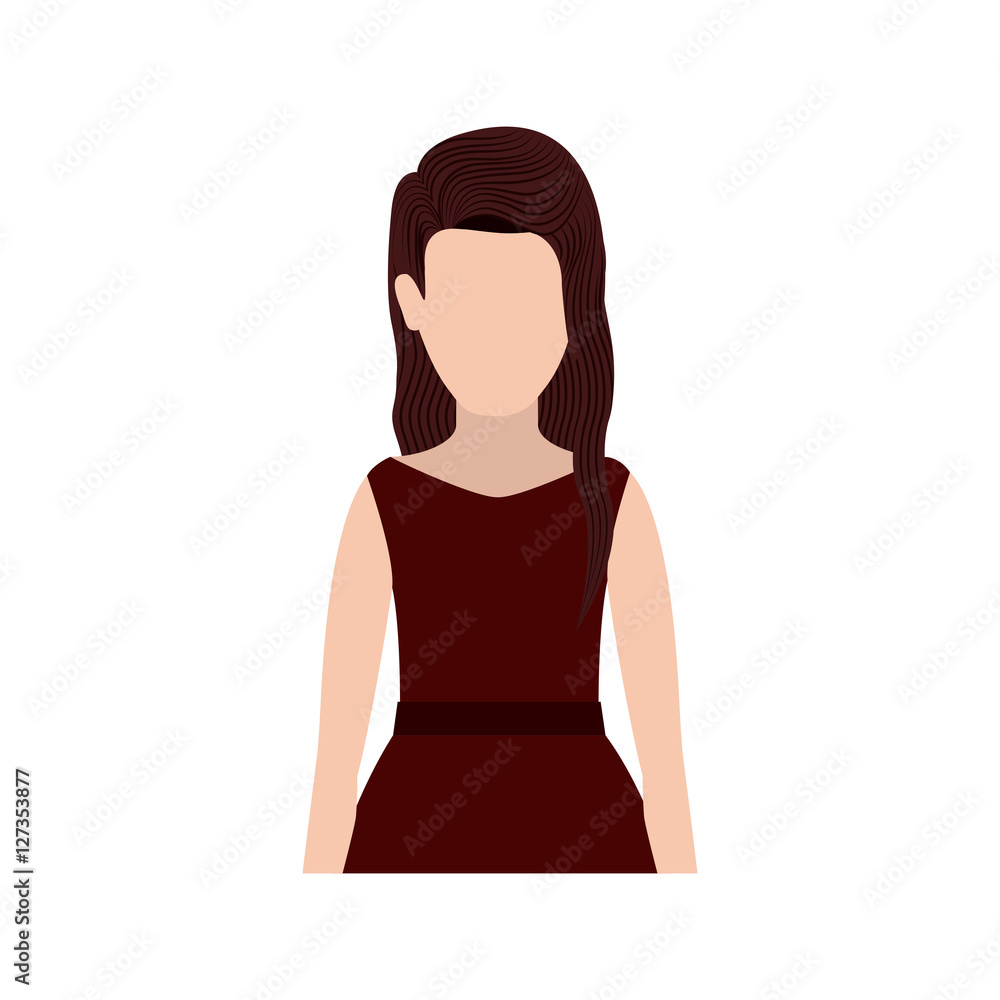 Woman icon. Female avatar person human and people theme. Isolated design. Vector illustration Woman icon. Female avatar person human and people theme. Isolated design. Vector illustration