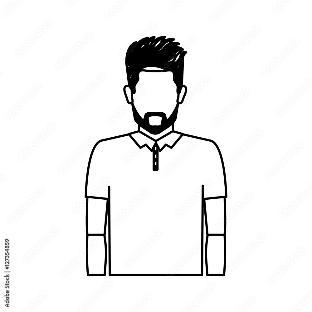 Man icon. Male avatar person human and people theme. Isolated design. Vector illustration Man icon. Male avatar person human and people theme. Isolated design. Vector illustration