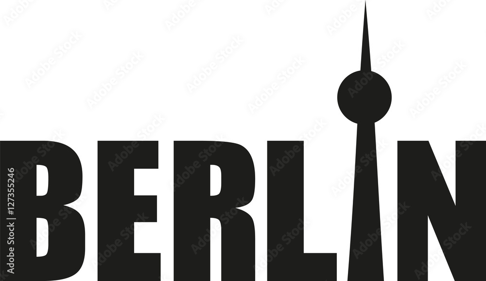 Naklejka premium Berlin with television tower