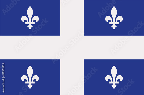 Flag of quebec - province of canada photo