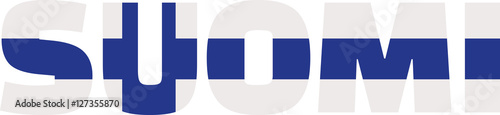Finland flag word - Suomi
