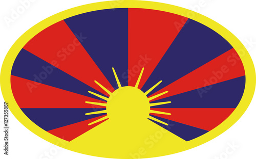 Tibet flag button