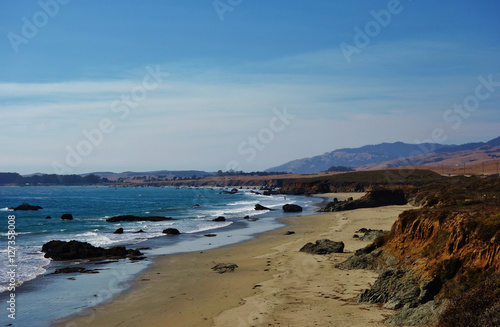 The California central coast along the Pacific Coast Highway  Route 1  near San Luis Obispo