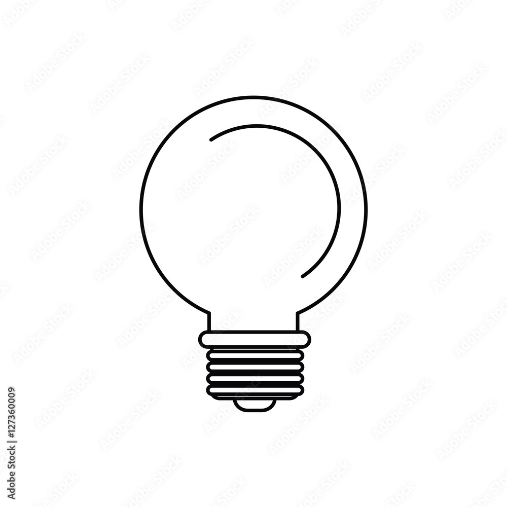 Light bulb icon. Energy power technology and electricity theme. Isolated design. Vector illustration Light bulb icon. Energy power technology and electricity theme. Isolated design. Vector illustration