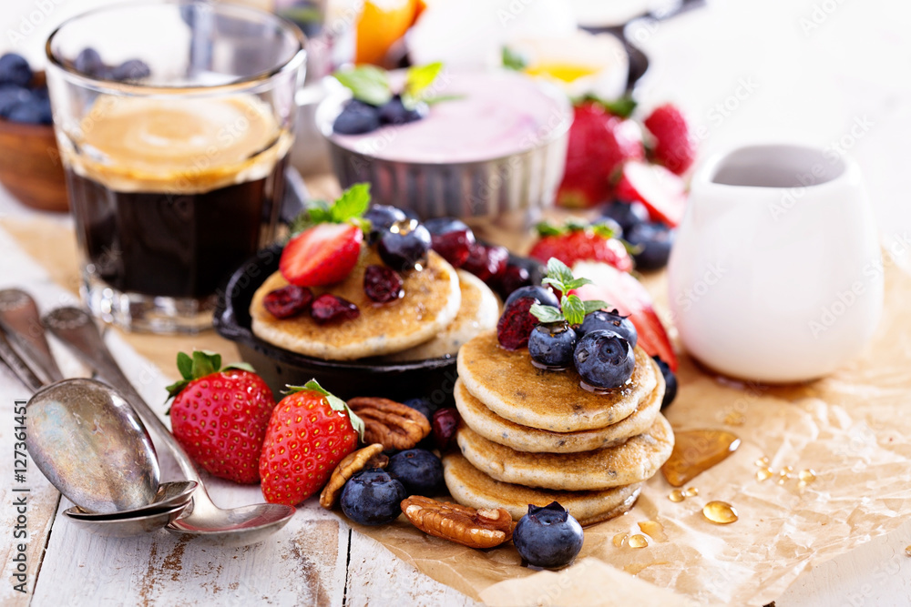Brigt and colorful breakfast ingredients Brigt and colorful breakfast ingredients