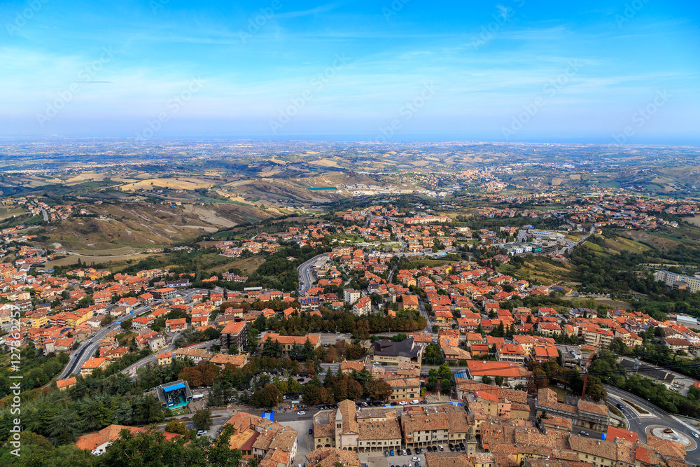 The State of San Marino in Italy, beautiful scenery and interesting places