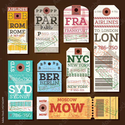 Retro Baggage Tags.