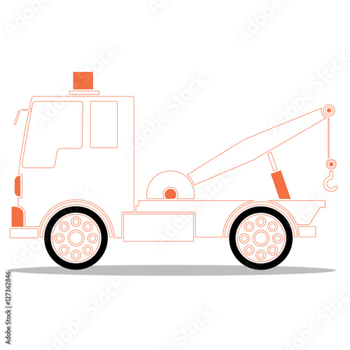 towing truck silhouette