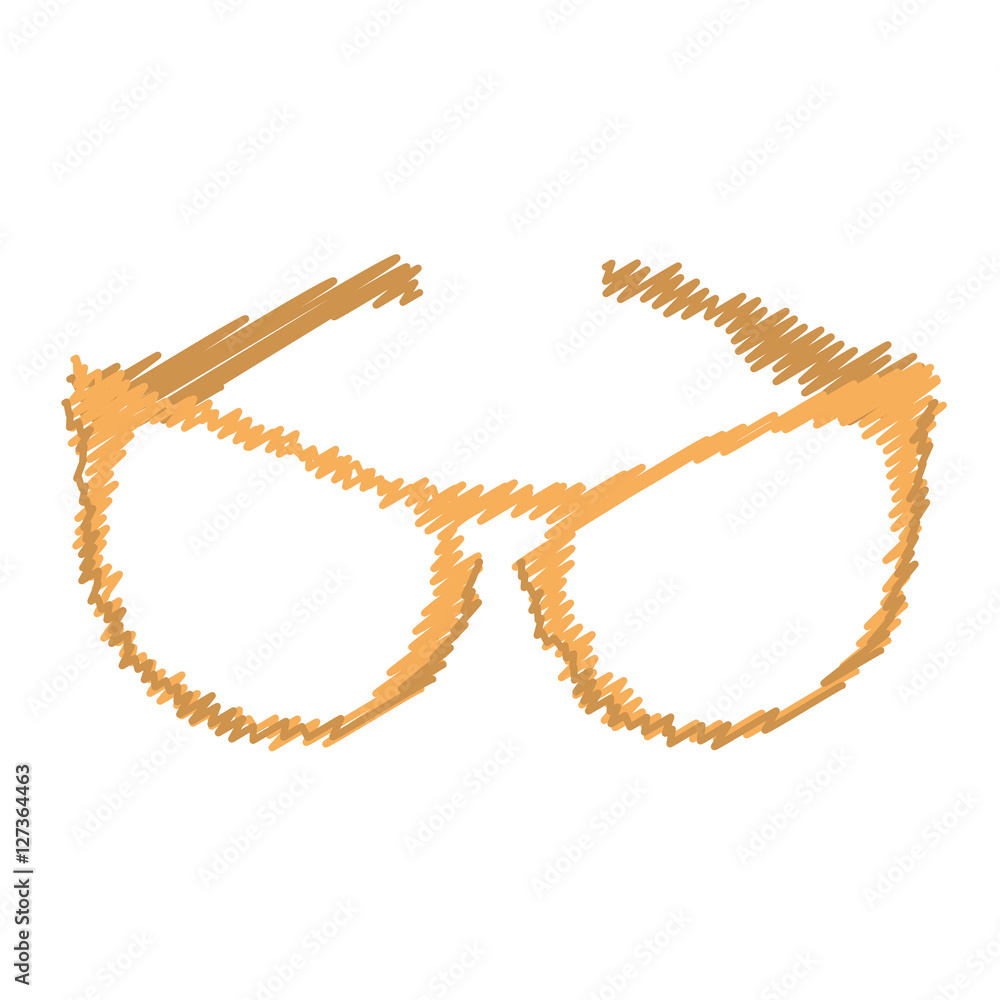 Obraz premium glasses modern style drawing isolated icon vector illustration design
