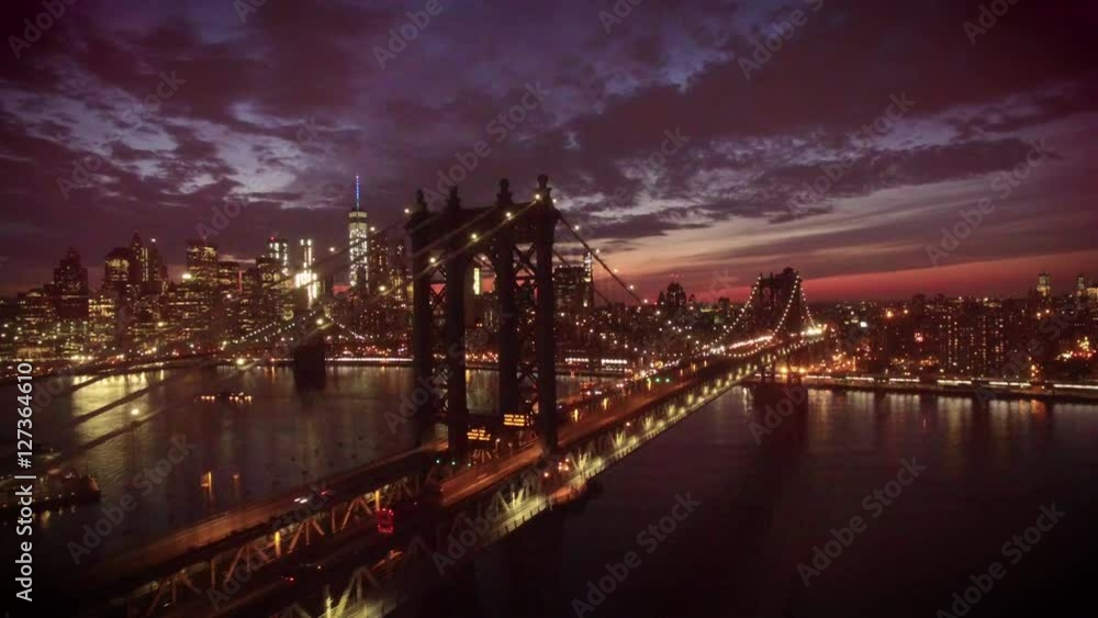 flying along Manhattan Bridge
