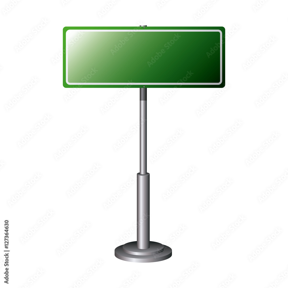 Green road sign icon. Street information warning and guide theme. Isolated design. Vector illustration Green road sign icon. Street information warning and guide theme. Isolated design. Vector illustration