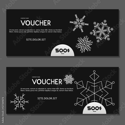 Gift voucher. Vector, illustration.