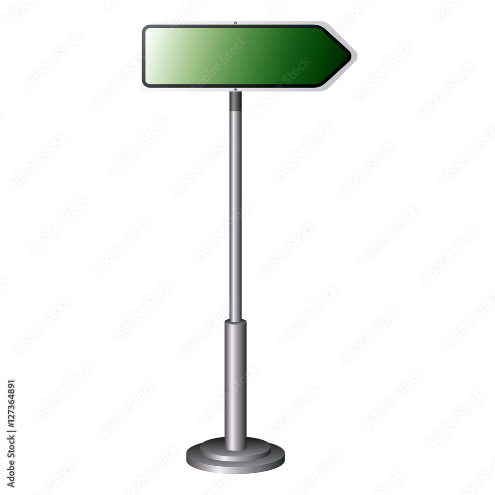 Green road sign icon. Street information warning and guide theme. Isolated design. Vector illustration Green road sign icon. Street information warning and guide theme. Isolated design. Vector illustration