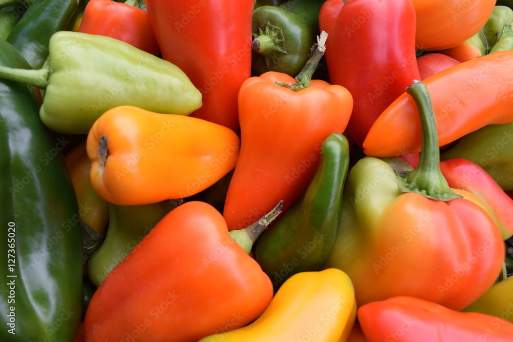 Фон из овощей сладкий перец крупным планом