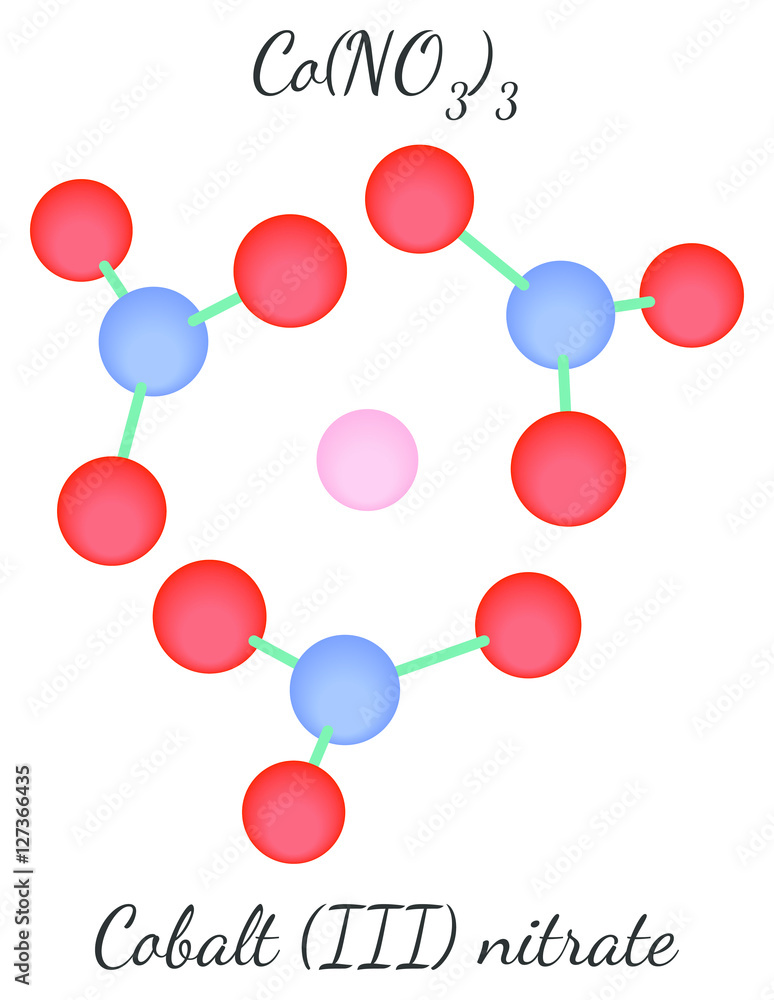 Cobalt III nitrate CoN3O9 molecule Cobalt III nitrate CoN3O9 molecule