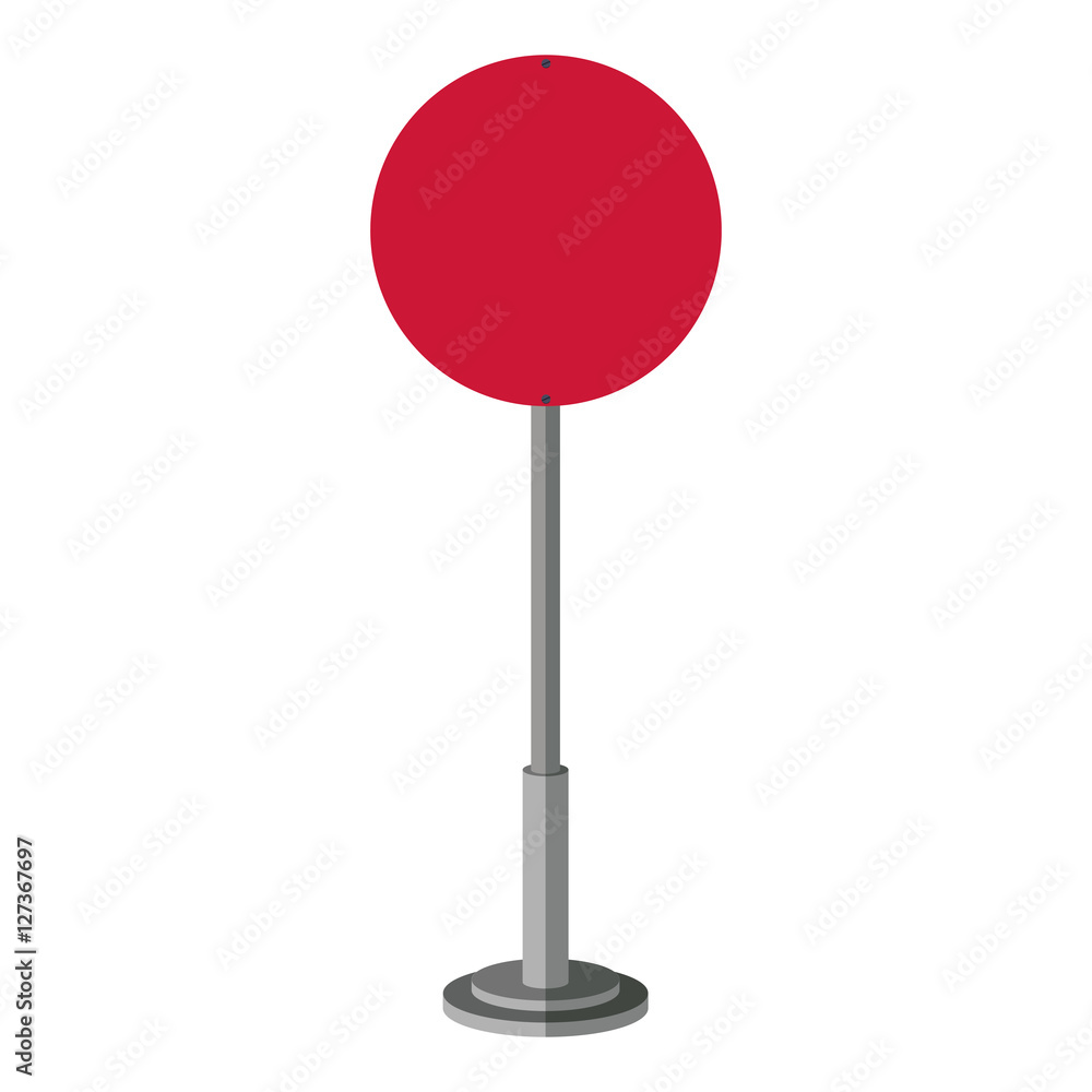 red road sign icon. Street information warning and guide theme. Isolated design. Vector illustration red road sign icon. Street information warning and guide theme. Isolated design. Vector illustration