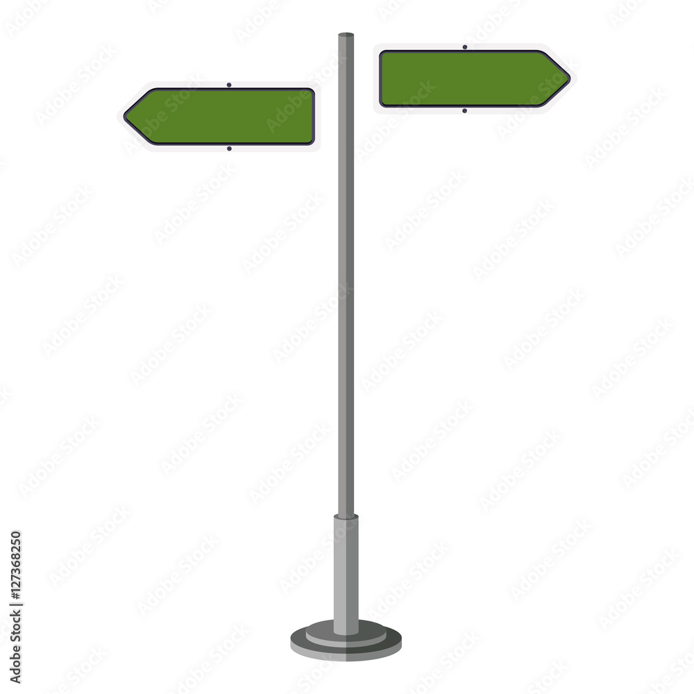 Green road sign icon. Street information warning and guide theme. Isolated design. Vector illustration Green road sign icon. Street information warning and guide theme. Isolated design. Vector illustration