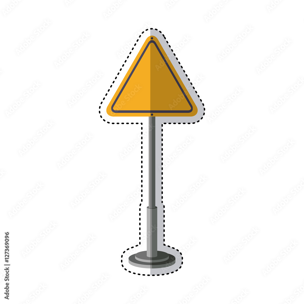 Yellow road sign icon. Street information warning and guide theme. Isolated design. Vector illustration Yellow road sign icon. Street information warning and guide theme. Isolated design. Vector illustration