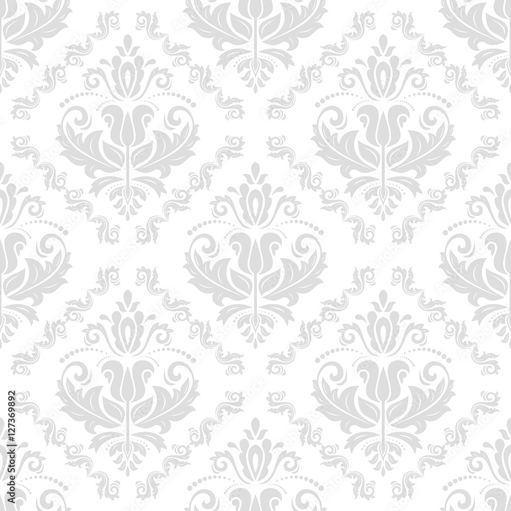 Damask vector classic light pattern. Seamless abstract background with repeating elements Damask vector classic light pattern. Seamless abstract background with repeating elements