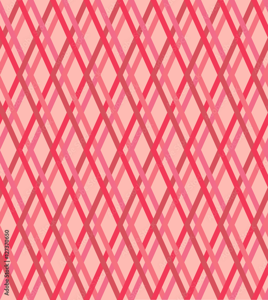 Fototapeta premium Red and pink checked pattern, seamless vector background