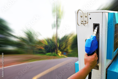 Fuel pump on road.