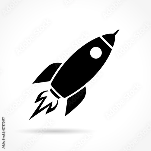 rocket icon on white background © Francois Poirier