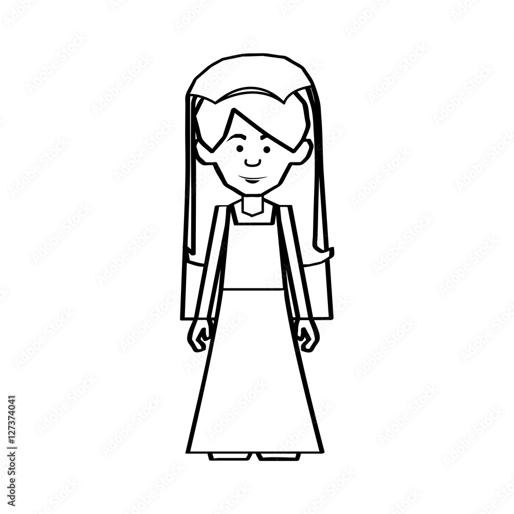 bride cartoon icon image vector illustration design 