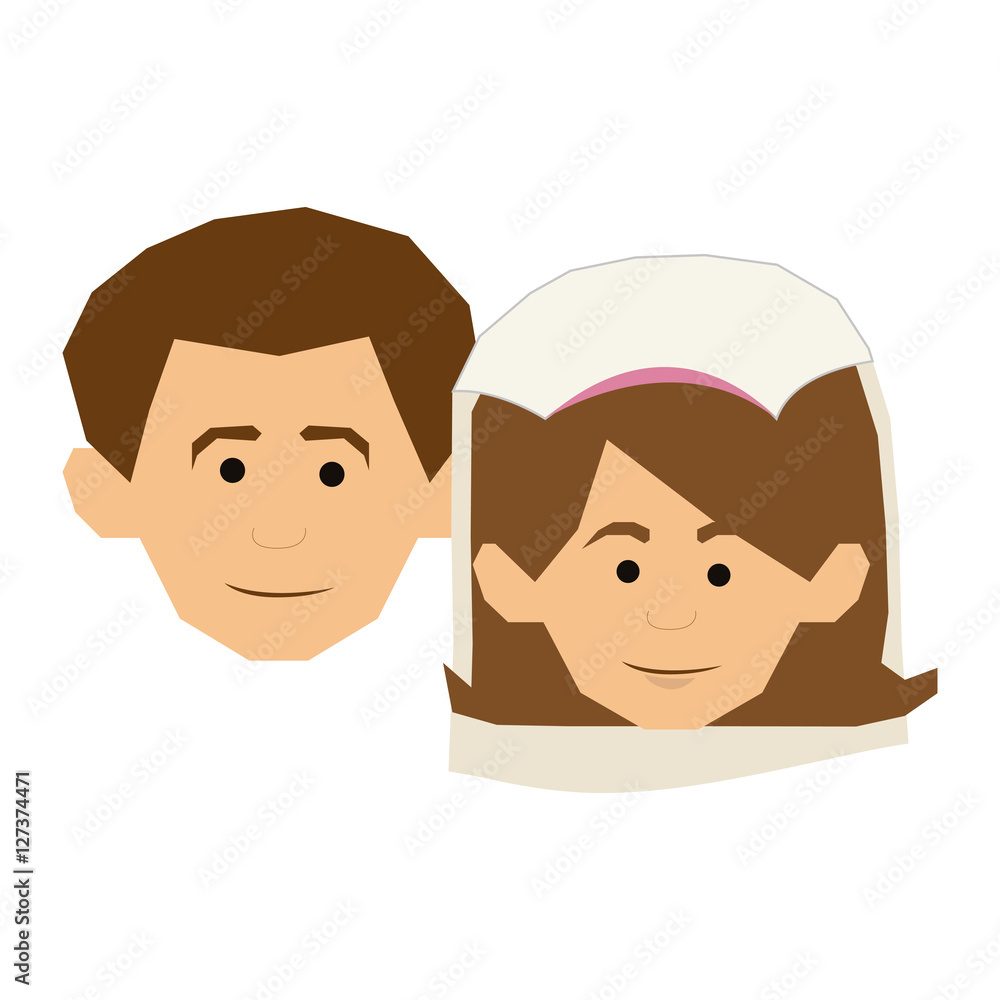 couple just married icon image vector illustration design couple just married icon image vector illustration design