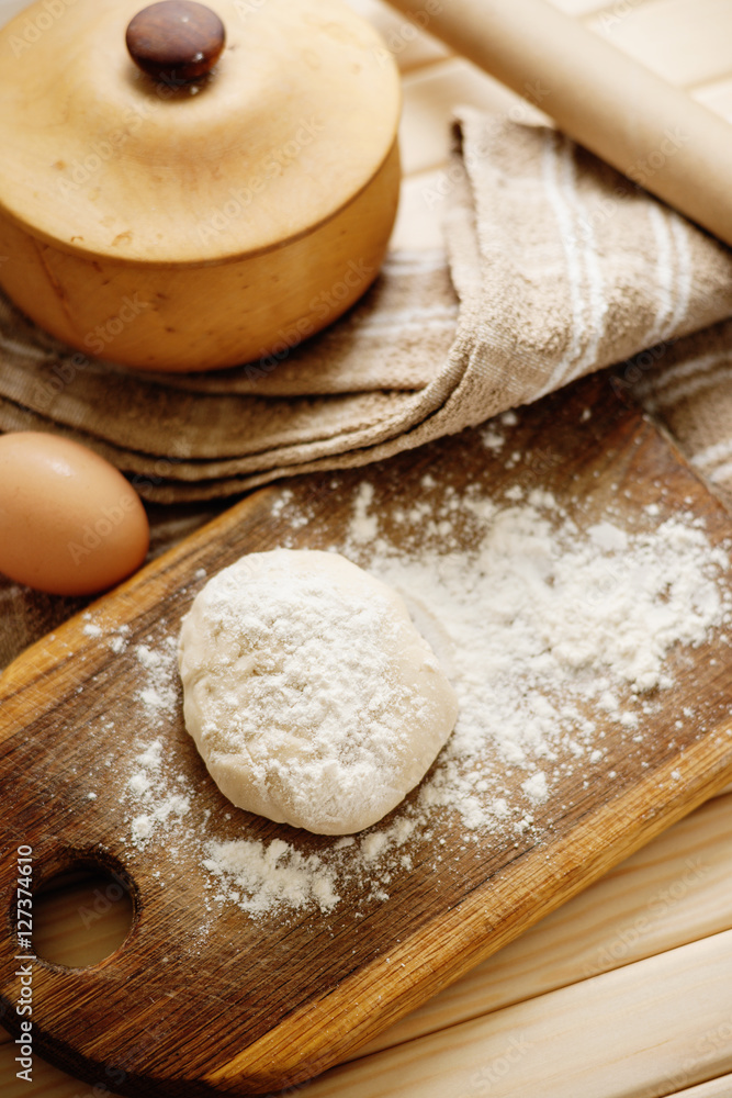 Fresh raw dough 