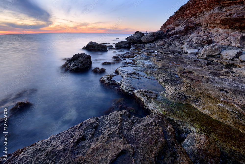 Kazachia Bay near Sevastopol at dusk, Crimea, Ukraine Kazachia Bay near Sevastopol at dusk, Crimea, Ukraine