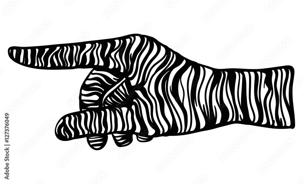 vector - zebra hand gesture