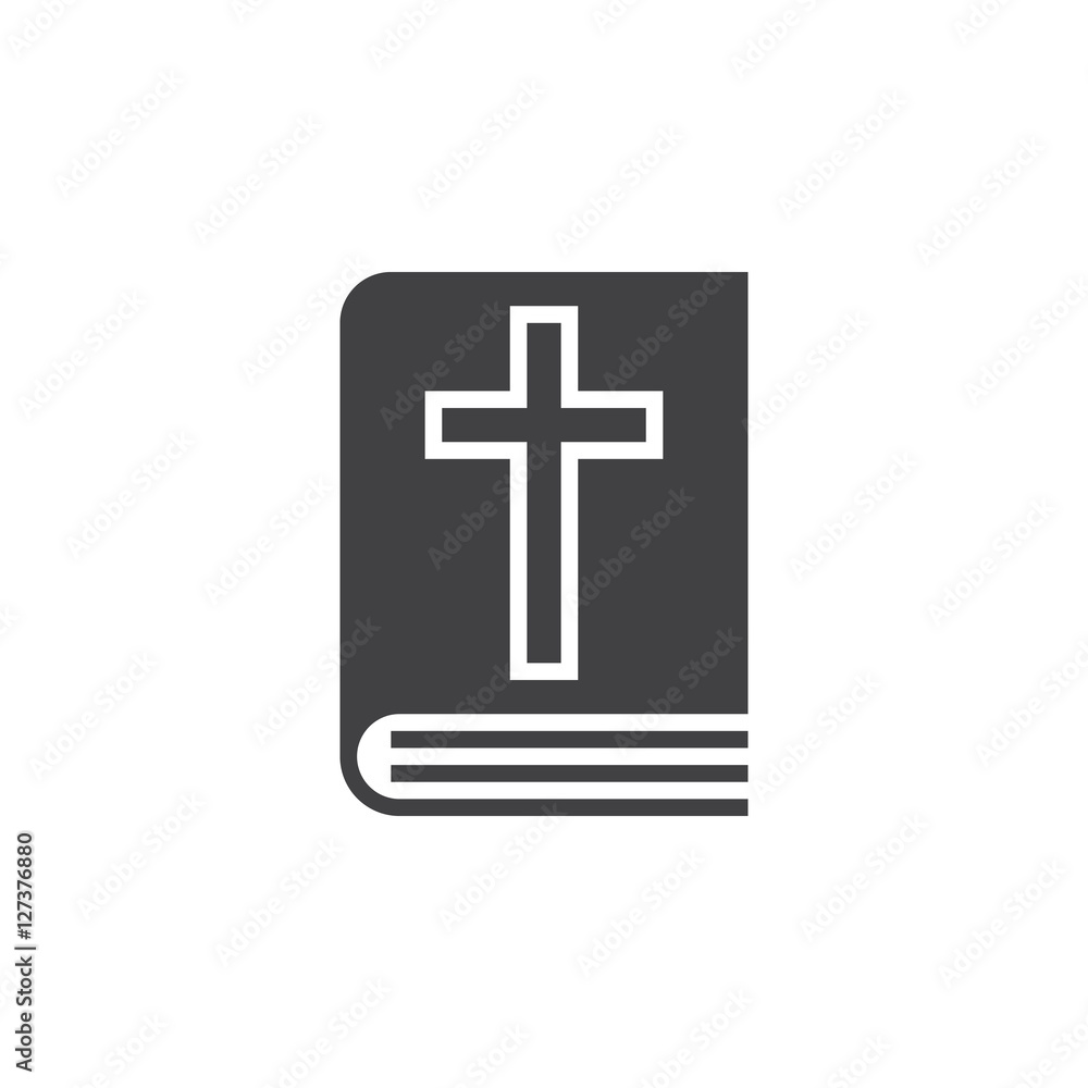 Holy Bible book icon vector, filled flat sign, solid pictogram isolated on white, logo illustration Holy Bible book icon vector, filled flat sign, solid pictogram isolated on white, logo illustration