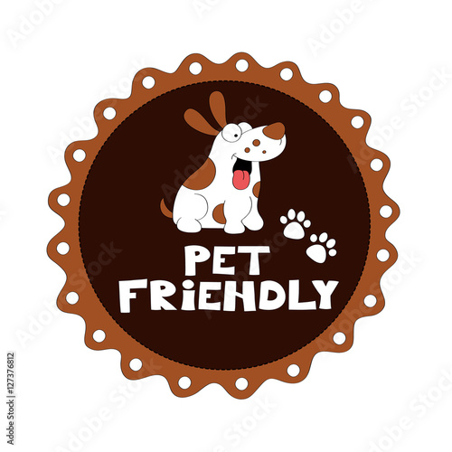 Pet friendly vector badge 