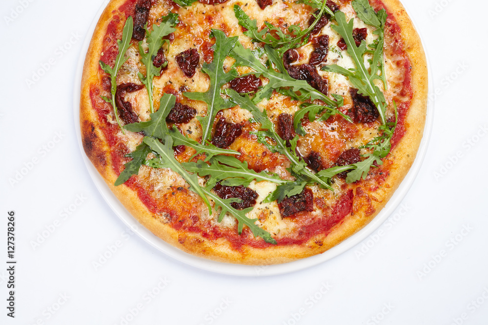 pizza on the white pizza on the white