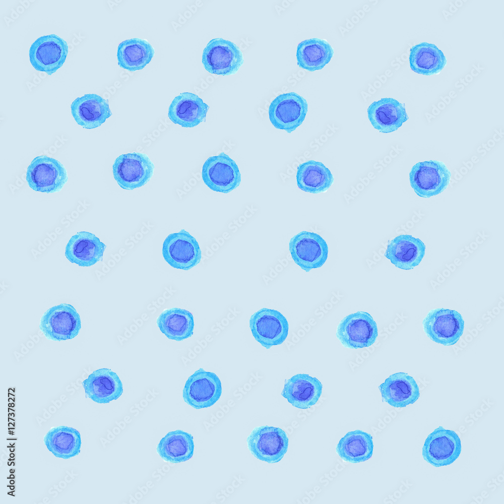 watercolor blue dots