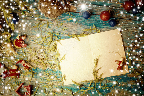 Christmas blank letter to write message