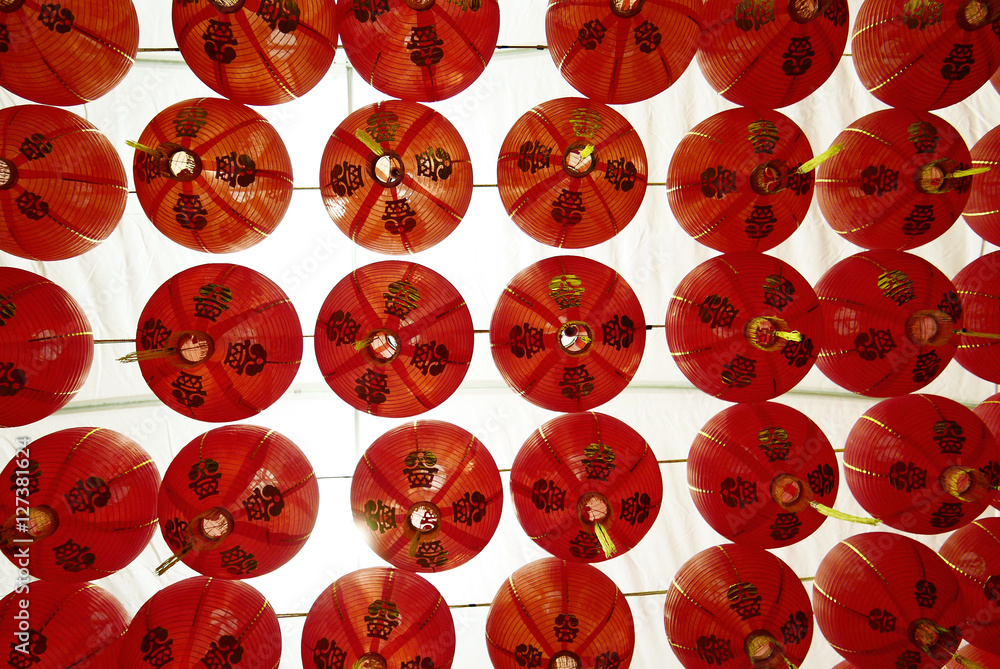 Red lanterns in bangkok Chinatown. Red lanterns in bangkok Chinatown.