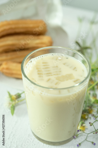 Soybean milk with fried bread stick