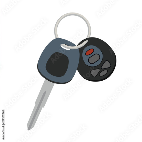 Car keys vector icon design. Auto lock opener and signaling keyc