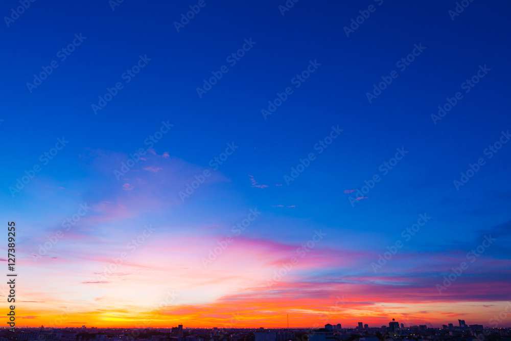 Sunrise sky in Bangkok Thailand