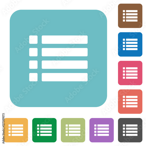 Unordered list flat icons