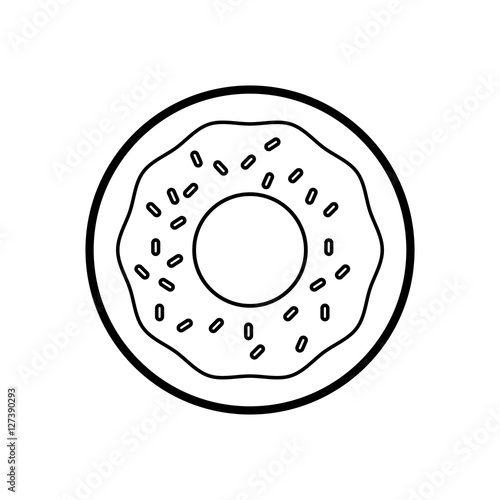 delicious donut dessert icon vector illustration graphic design