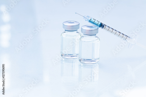 medical ampoules with syringe