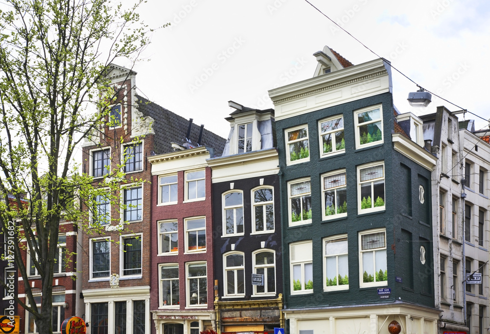 Obraz premium Old town in Amsterdam. Netherlands