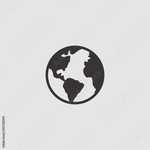 Fotografiet globe icon illustration