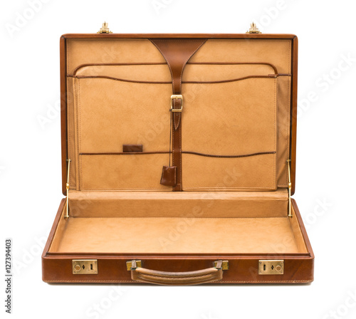 Old leather business suitcase - Vecchia borsa da lavoro in cuoio