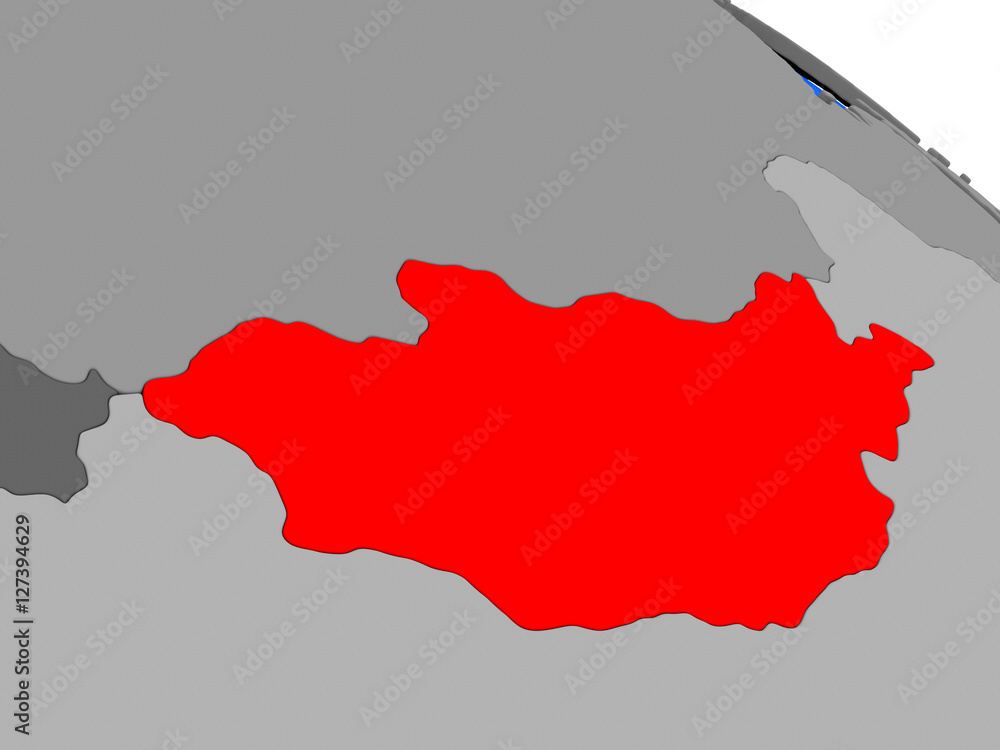 Fototapeta premium Mongolia in red