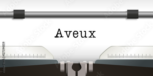 Aveux - crime - Machine à écrire - justice
