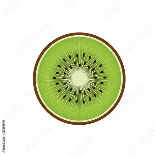 Delicious kiwi fruit icon vector illustration design